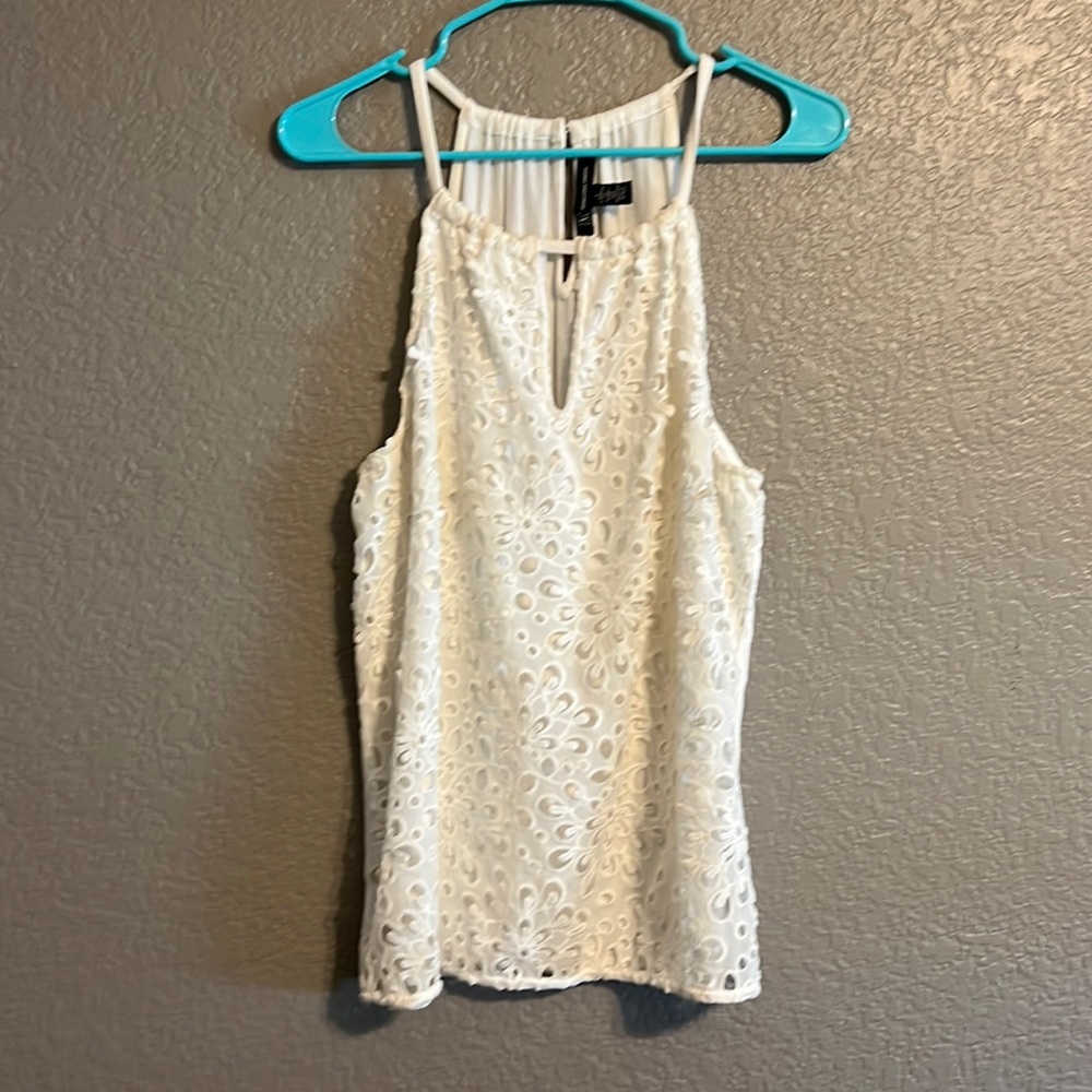 White Lace Swing Top